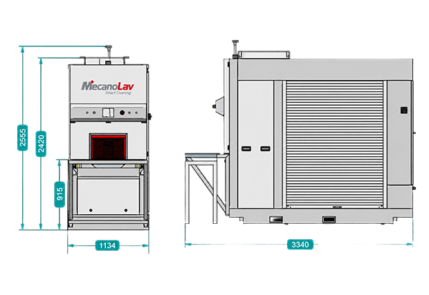 Machine tambour sur-mesure avec lavage rinçage et séchage