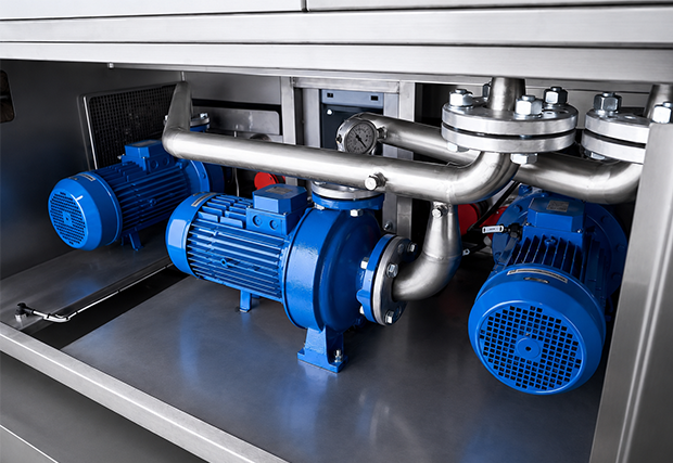 Machines équipées de pompes de lavage performantes