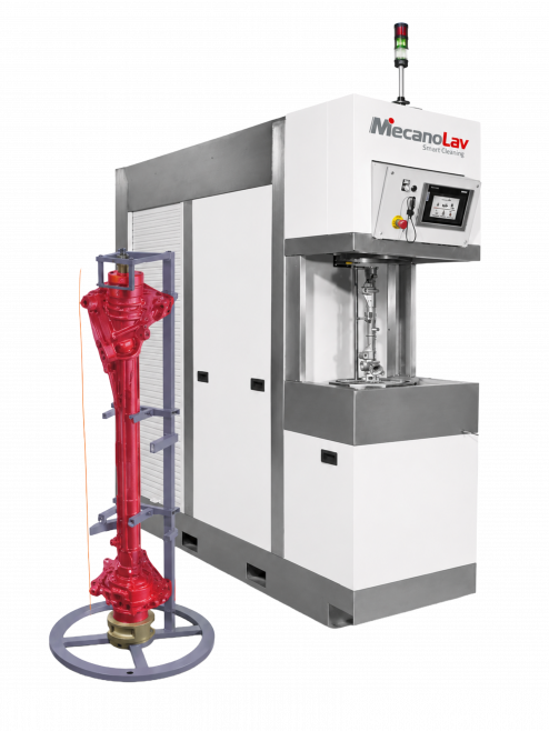 Mecanofast, máquina de limpieza de flujo monobloque con dimensiones