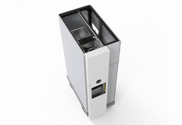 Visuel 3D de la machine de lavage de pièce rapide MecanoFAST, vue de haut